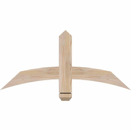 Ekena Millwork Bellingham Smooth Timber Gable Bracket, Douglas Fir, 36"W x 16"H x 1 1/2"D x 3 1/2"F, 11/12 Pitch GBW036X16X0204BEL00SDF